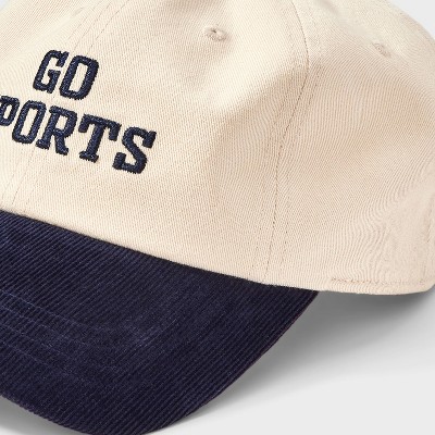 Go Sports Two-Toned Baseball Hat - Universal Thread Beige/Navy Blue - image 4