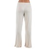 24seven Comfort Apparel Comfortable Solid Color Palazzo Lounge Pants - 2 of 3