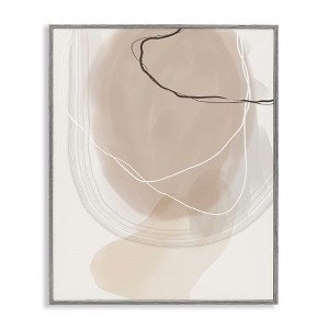 Stupell Industries Contemporary Modern Abstract Brown And Tan Visual Design Framed Giclee Art, Gray, 24" x 30" - 1 of 4