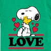 Boys' - Peanuts - Love Snoopy Woodstock Short Sleeve Graphic T-Shirt - 2 of 4