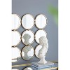 PAGED Wall Mirror Bathroom Mirror Stylish Vanity Mirror with 3 Convex Mirrors, Gold Rectangular Frame for Bathroom - 4 of 4