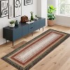 Acekool Washable Braided Print Rug, Non Slip Low Pile Stain Resistant Foldable Area Rug for Living Room Bedroom Dining - 2 of 4
