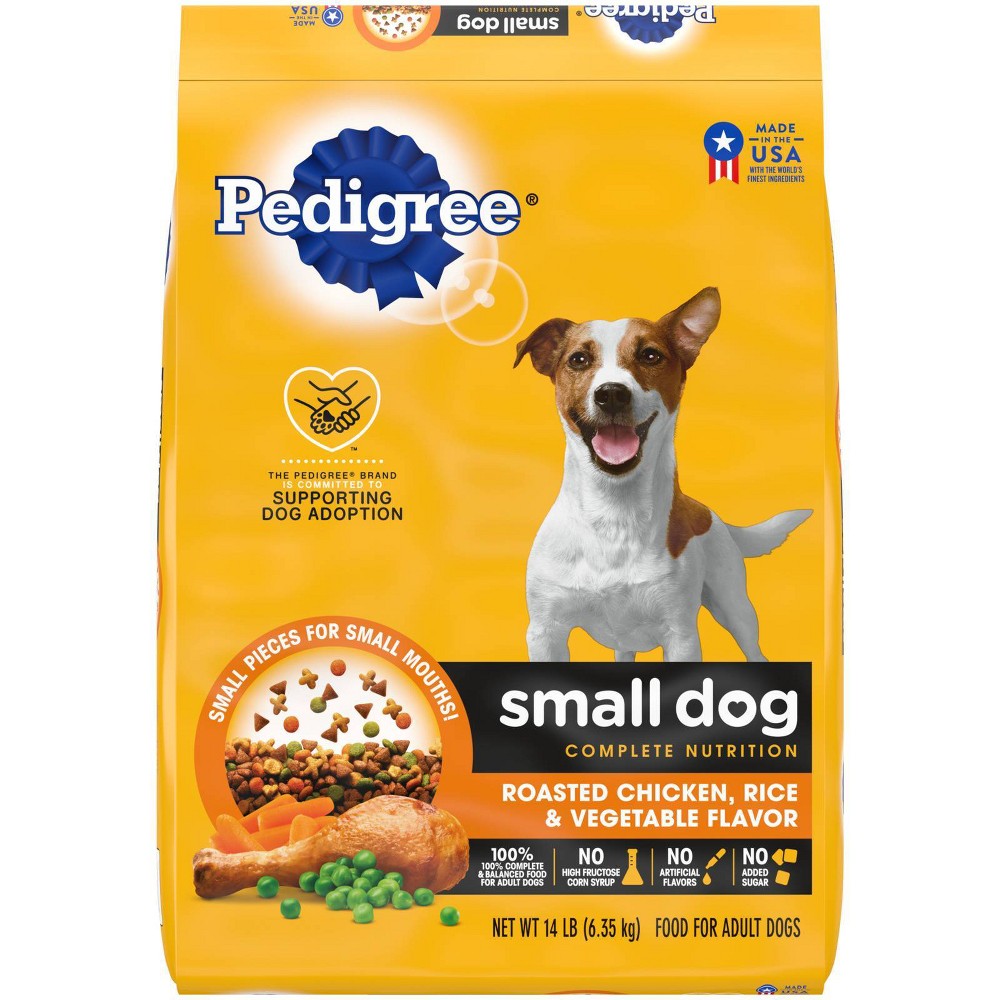 UPC 023100291611 product image for Pedigree Roasted Chicken, Rice & Vegetable Flavor Small Dog Adult Complete Nutri | upcitemdb.com