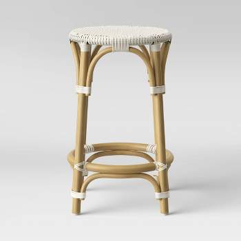 Perry Rattan Backless Woven Counter Height Barstool Cream - Threshold™