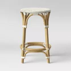Perry Rattan Backless Woven Counter Height Barstool Cream - Threshold™