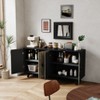 59.84" 4 Doors Vintage Sideboard ,Freestanding Sideboard Storage Cabinet Entryway Floor Cabinet - 2 of 4