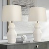 360 Lighting Velas 26" High Gourd Modern Coastal Table Lamps Set of 2 White Finish Living Room Bedroom Bedside Nightstand House Office Home Reading - 2 of 4