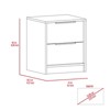 TIRAMISUBEST Oak Nightstand with Two Drawers, Modern Bedside Table for Small Spaces - 4 of 4