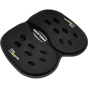 GSeat LITE - Travel Gel Foam Cushion, Relieves Tailbone Discomfort and Promotes Healthy Posture for Car, Commute, Airplane and Travel Comfort - Black - 1 of 4