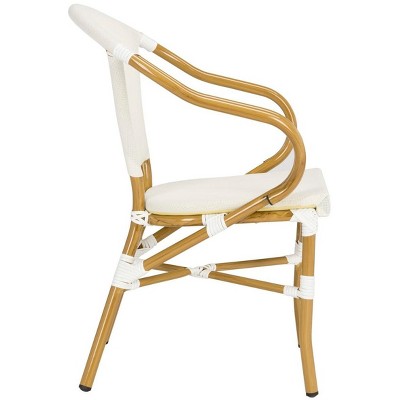 Karine Beige Aluminum Frame Transitional Arm Chair