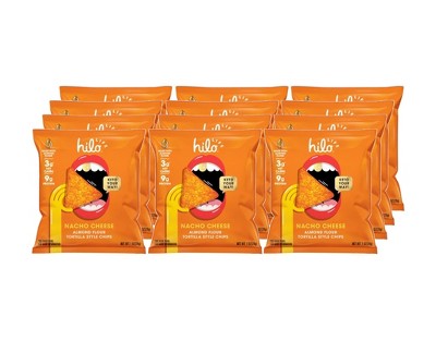 Photo 1 of **BEST BY 5/12/24**Hilo Life Nacho Cheese Almond Flour Tortilla Chips - Case of 12/1 oz