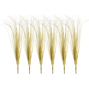 Unique Bargains Plastic Fake Wheat Garden Decor Artificial Grass Plants 6 Pcs - 1 of 4