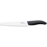 Kyocera Revolution White Ceramic 7 Inch Serrated Bread Knife with Black Handle