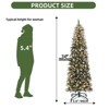 7.5ft Pre-Decorated Pencil Christmas Tree with 1075 Tips and 68 Pine Cones - 3 of 4