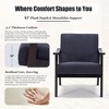 MOONMISS Mid Century Modern Linen PU  Accent Chair, Upholstered Armchair with Back, Comfy Reading Lounge Chair for Living Room, Bedroom, Sunroom - 4 of 4