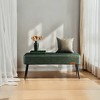 Bench for Entryway Bedroom, End of Bed Bench, Ottoman with Storage Synthetic Leather with Stitching Loads 660 lb - 3 of 4