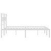 vidaXL White Metal Bed Frame with Elegant Design, Powder-Coated Steel Construction - 4 of 4