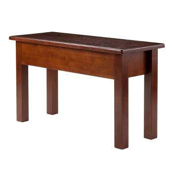 Emmet Entryway Storage Bench Walnut - Winsome