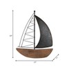 Sagebrook Home 19" Metal Boat Wall Decor - Brown and Charcoal Gray Contemporary Rustic Coastal Decorative Accent - 2 of 4