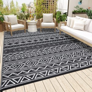 Waterproof Rugs  Reversible Outdoor Rug for Patio, RV and Camping - Lightweight Non-Slip All-Weather Carpet - Indoor/Outdoor Mat - 1 of 4