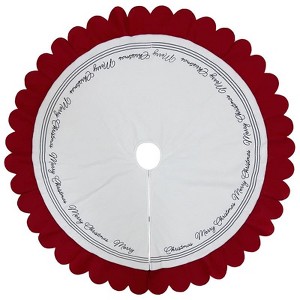 Celebrations Home Red/White Merry Christmas Tree Skirt 26.8 in. (Case of 4) - 1 of 1
