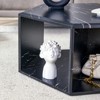 FONTOI Hexagonal Coffee Table with Multi-hole Design, Floor Mount Side Table for Living Room Bedroom Office, Black, 27"*14"*31.5" - 4 of 4