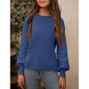BLUEMING Girls' Chunky Ribbed Knit Sweater - Cozy Oversized Long Sleeve Pullover Sweater Top - 2 of 4
