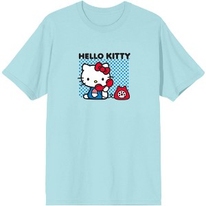 Hello Kitty Phone Call Women's Celadon T-shirt - 1 of 2