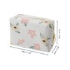 Unique Bargains Portable Print Makeup Bag Pink Yellow 1 Pc - 2 of 4