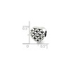 Black Bow Jewelry Sterling Silver Floral Lattice Heart Bead Charm - 2 of 3