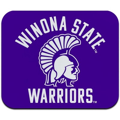 Winona State University Warriors Logo Low Profile Thin Mouse Pad
