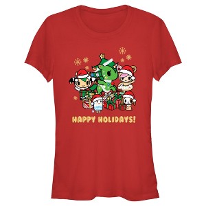 Juniors Womens Tokidoki Happy Holidays Group T-Shirt - 1 of 4