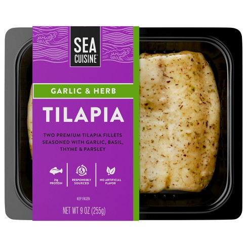 Sea Cuisine Garlic & Herb Tilapia - Frozen - 9oz - image 1 of 4