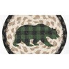 Earth Rugs Green Plaid Bear Round 7" Coaster – Cabin, Lodge & Woodland Style - 2 of 3