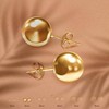 Premium Gold Ball Stud Earrings - Yellow, Rose White Gold Options - 4 of 4