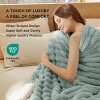 Bedsure White Throw Fleece Blanket for Couch, Super Soft Cute Small Throws for Girls, 50x60 inches, Wider Striped Design - 2 of 4