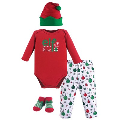 Hudson Baby Infant Unisex Holiday Box Set, Elf Size, 0-6 Months