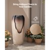 VEVOR Outdoor Water Fountain, 30.71 in Height Fountain and Waterfall, 1-Tier Floor Standing Glazed Jar Style Fountains with Light and Pump, Beige - 3 of 4