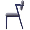 TiramisuBest Grey & Blue Fabric & Metal Open Back Office Chair: Breathable, Comfortable & Durable - 2 of 4