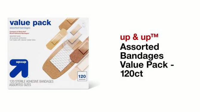Assorted Bandages Value Pack - 120ct - up &#38; up&#8482;, 2 of 8, play video