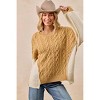 I am a Fashion junky BiBi Cable Knit With Hacci Combo Sweater With Uneven Hem Detail - 2 of 4