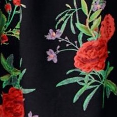 black red floral
