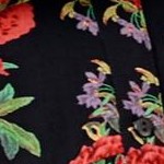 black red floral