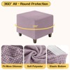 Unique Bargains Square Jacquard Ottoman Slipcover with Elastic Bottom for Furniture Protector - 3 of 4