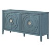 Okak Sideboard Cabinet, Bufft Cabinet with 4 Doors and 4 Shelves, Storage Cabinet for Living Room, Dining Room, Kitchen, Antique Blue - 4 of 4