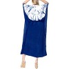 LA LEELA Women's House Daily Routine Evening Wear Loungewear Long Kaftan Cover Up Dress Maxi Dresses Caftans for Women 2X-3X Blue, Tie Dye Design - 3 of 4