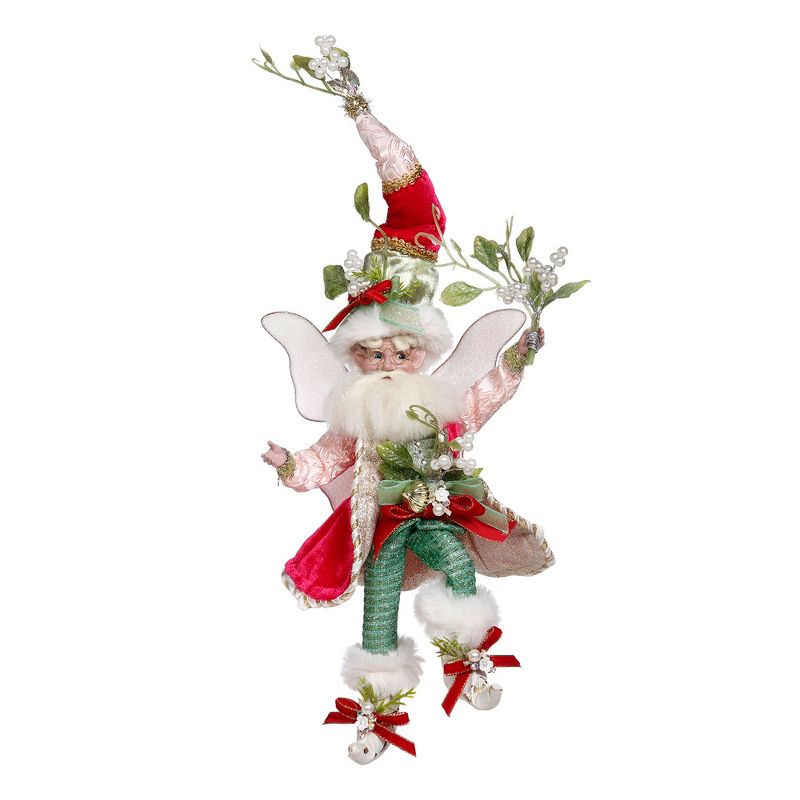 Mark Roberts Products Mark Roberts Red and Green Mistletoe Christmas Fairy, Small 9-Inches, 1 of 2