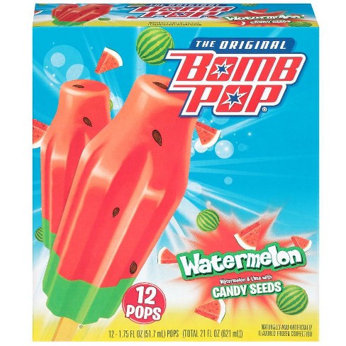 Bomb Pop Watermelon Bars - 1.75 Fl Oz /12pk : Target