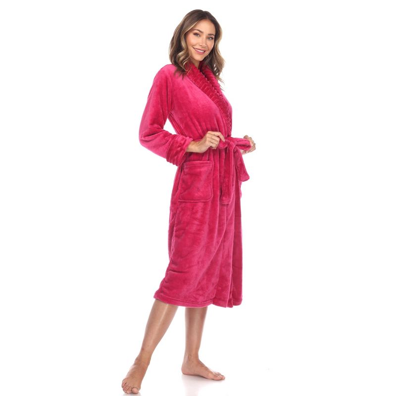 Women's Super Soft and Cozy Lounge Robe  - White Mark, 3 of 5
