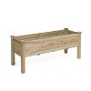 LuxenHome 20.1" H Unfinished Fir Wood Raised Garden Bed Planter Brown - 4 of 4